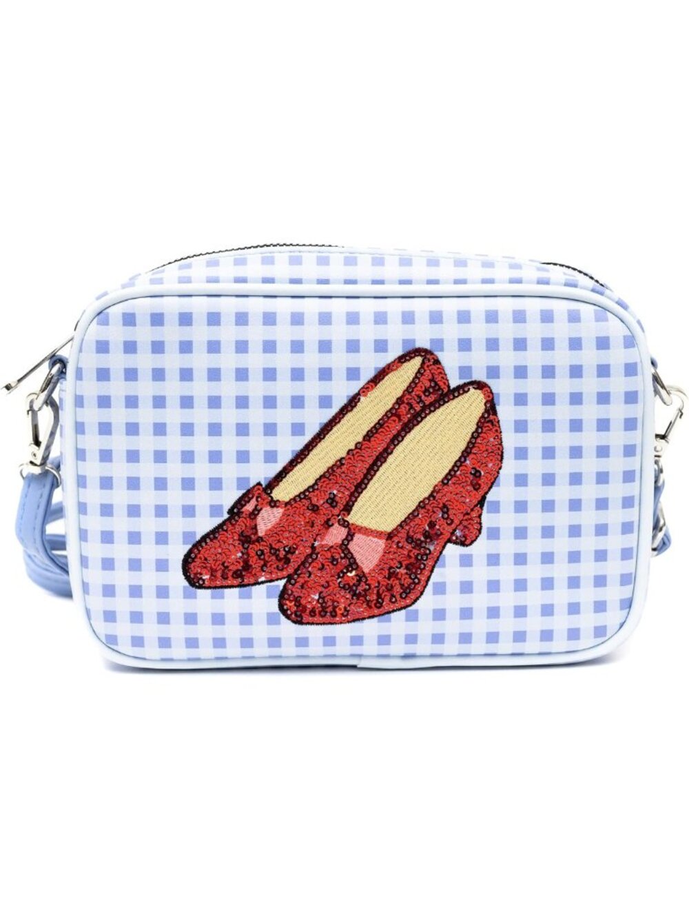Wizard of Oz Crossbody Bag - Sequined Ruby Slippers & Toto Pose, Vegan Leather